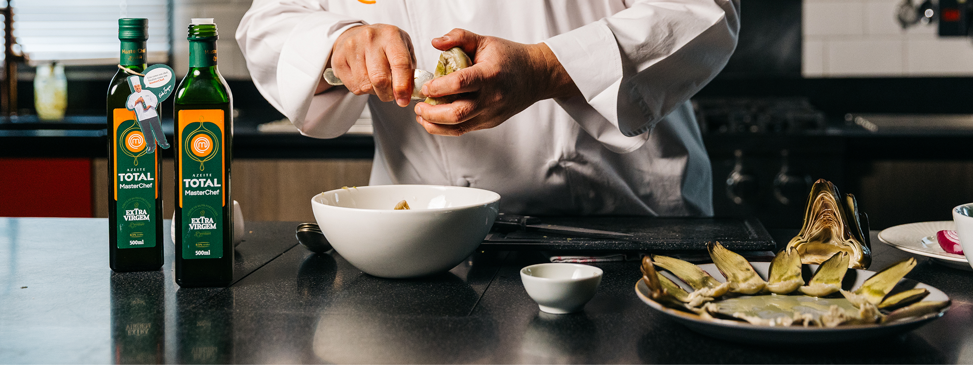 Alcachofra ao Molho de Mostarda e Infusão MasterChef